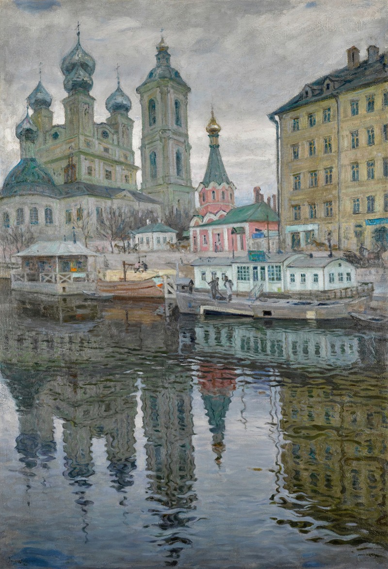 Arnold Borisovich Lakhovsky - View of Vasilievsky Island with the Church of the Annunciation