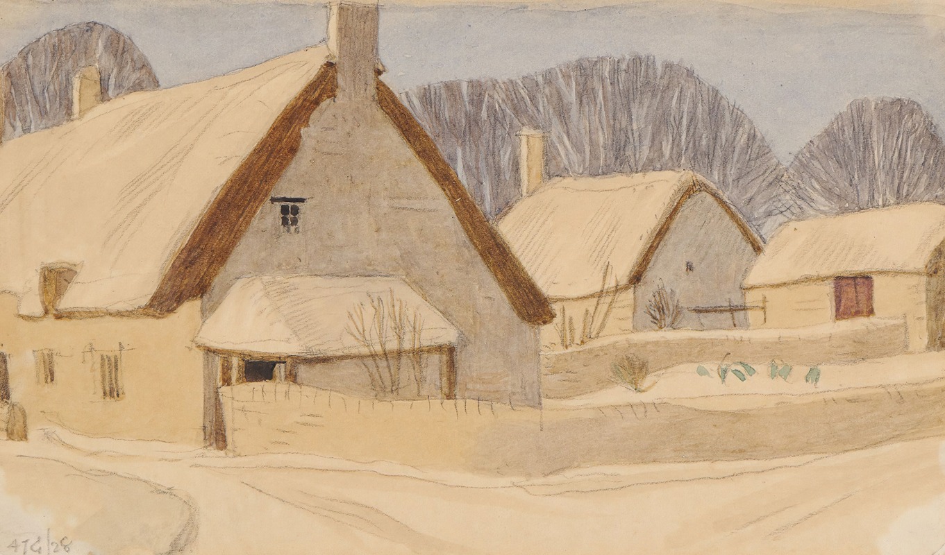 Arthur Joseph Gaskin - Cottages in Snow