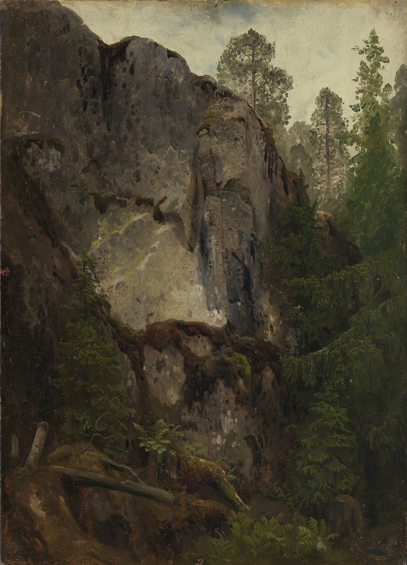 August Cappelen - Study of a Ravine