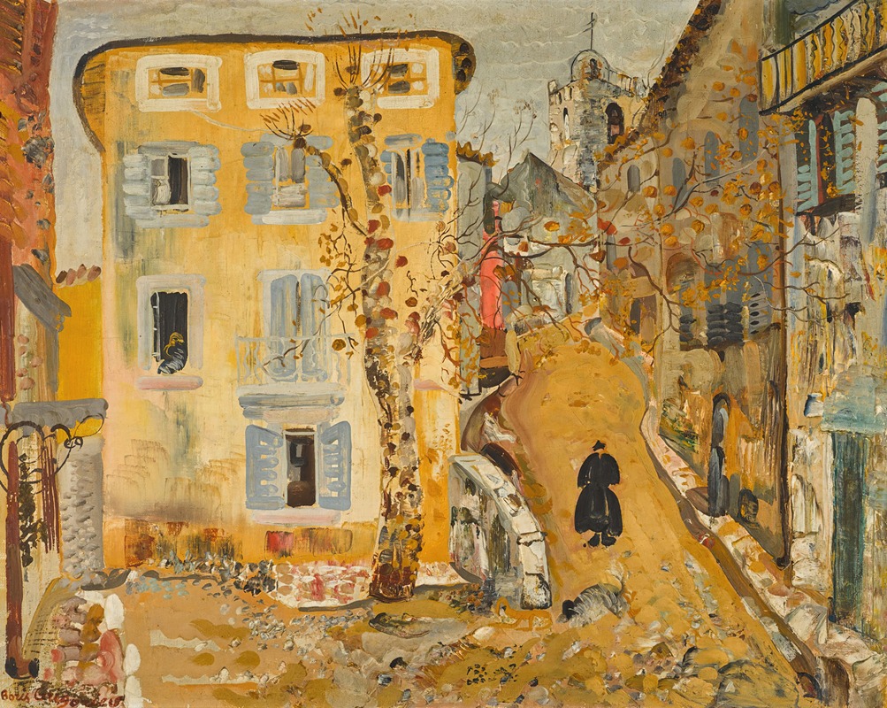 Boris Grigoriev - Street Scene in a Provincial Town