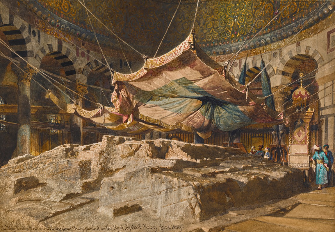 Carl Haag - The Holy rock, Jerusalem