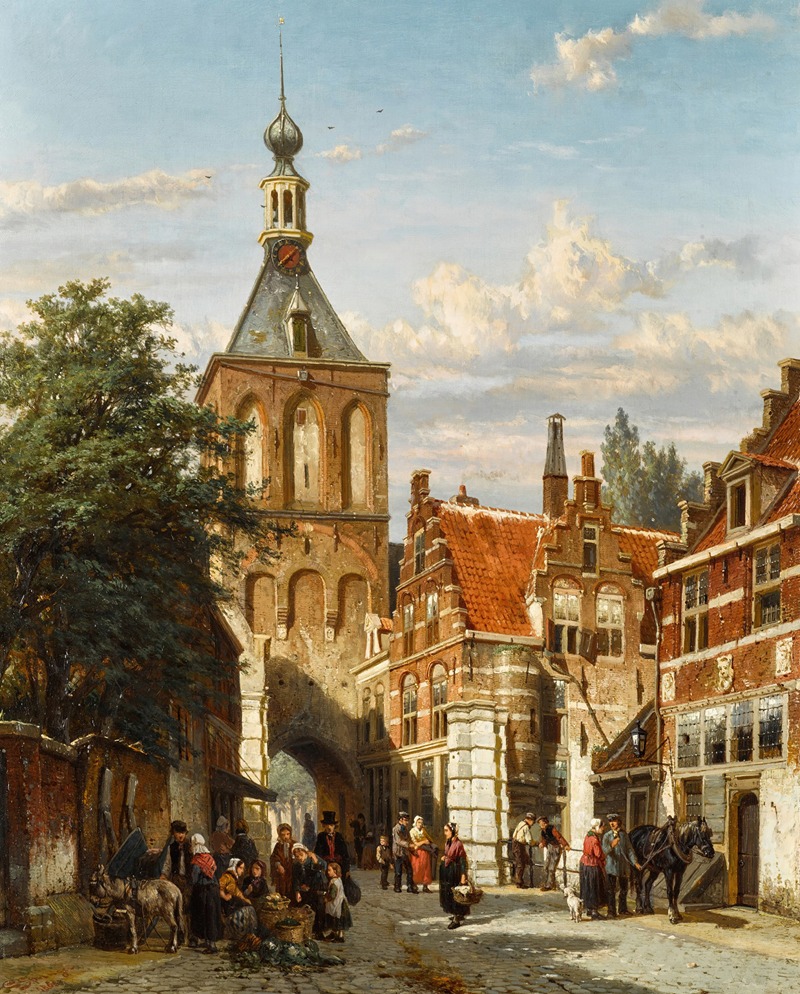Cornelis Springer - The Binnenpoort, Culemborg