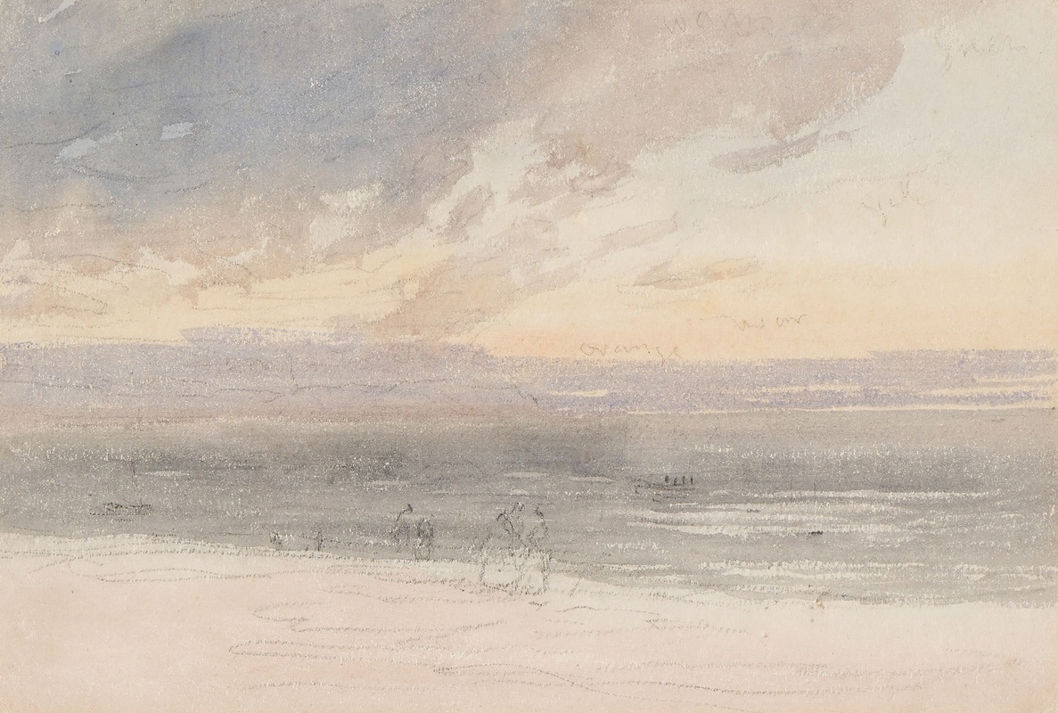 David Cox - Sunset From The Shore