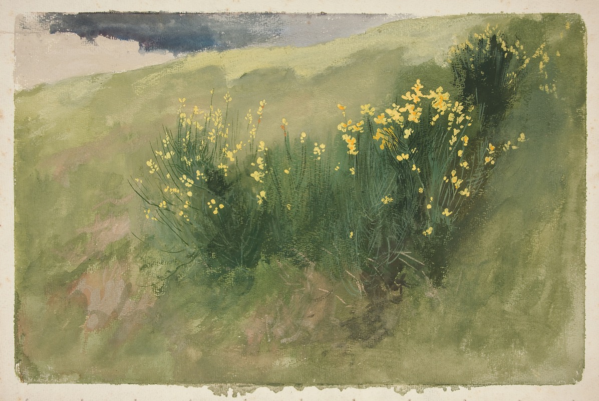 Edwin Austin Abbey - Landscape with wildflowers