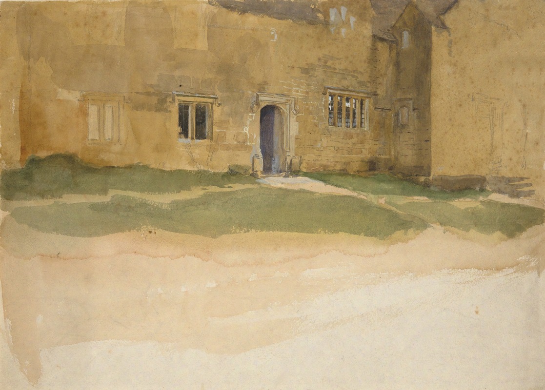 Edwin Austin Abbey - Study of an English medieval house