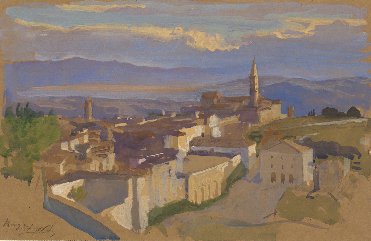 Edwin Austin Abbey - View of Perugia