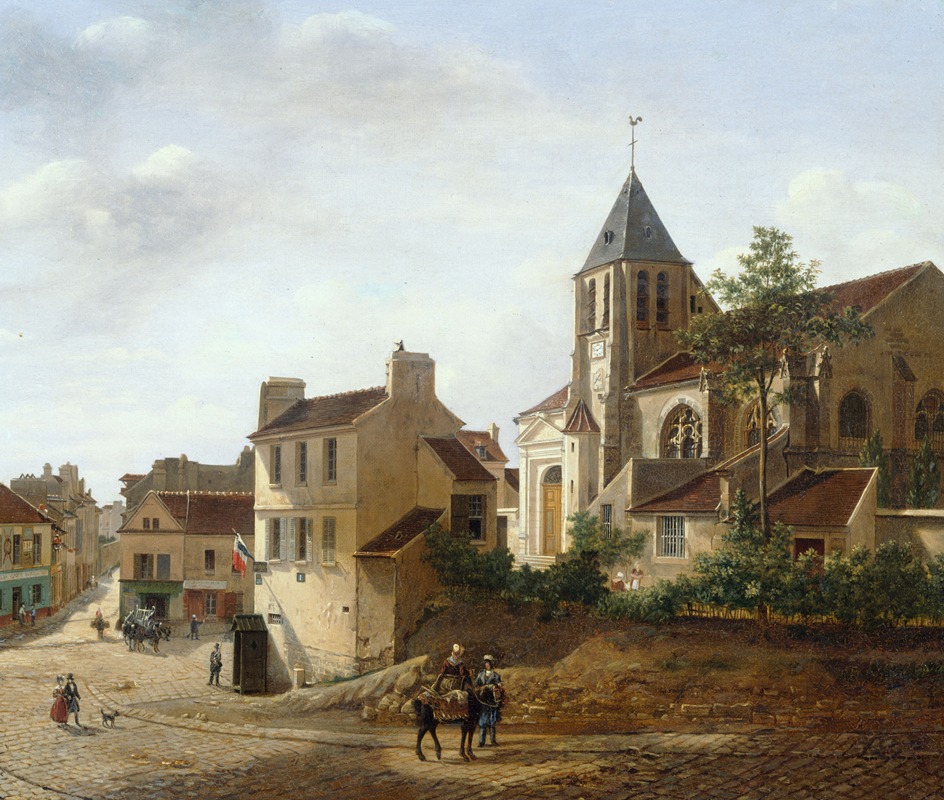 Etienne Bouhot - Vue de l’église Saint-Germain-de-Charonne