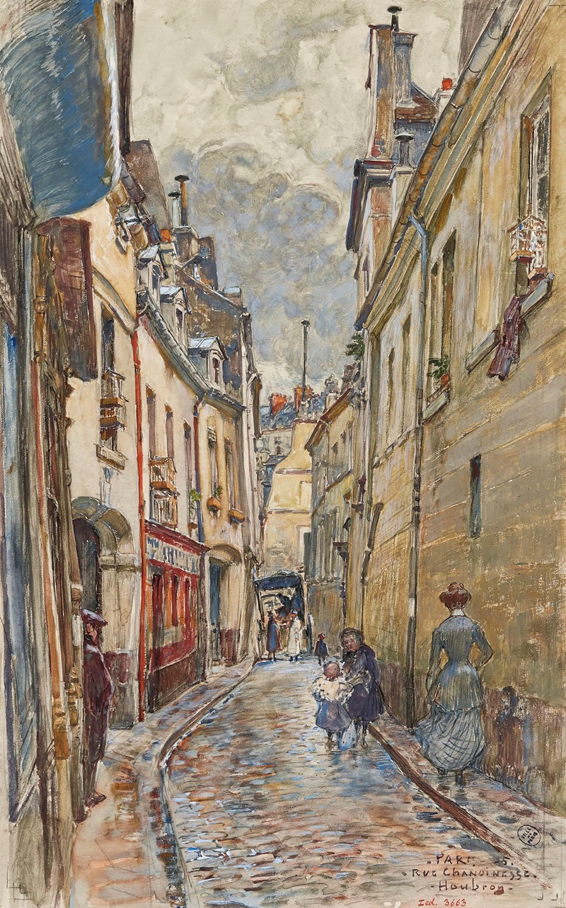 Frédéric Houbron - Rue Chanoinesse, en 1905. 4ème arrondissement