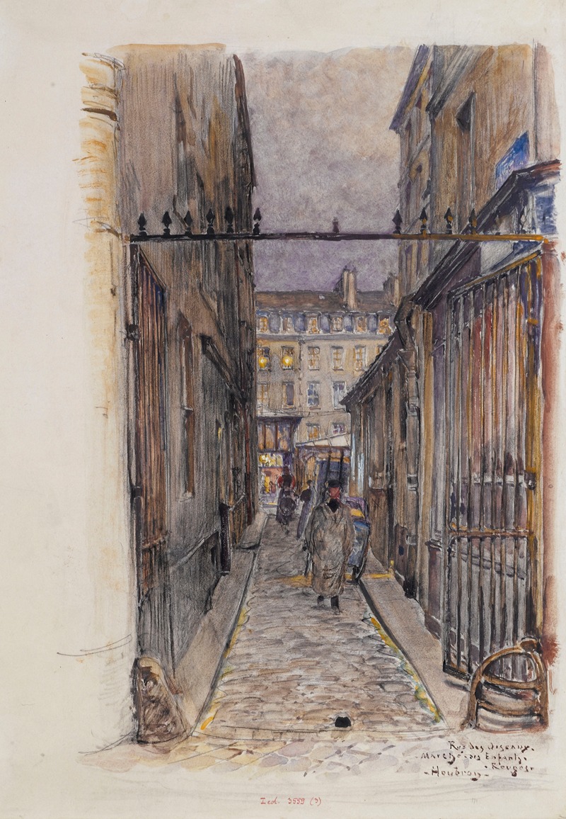 Frédéric Houbron - Rue des Oiseaux, Marché des Enfants-Rouges, le soir. 3ème arrondissement