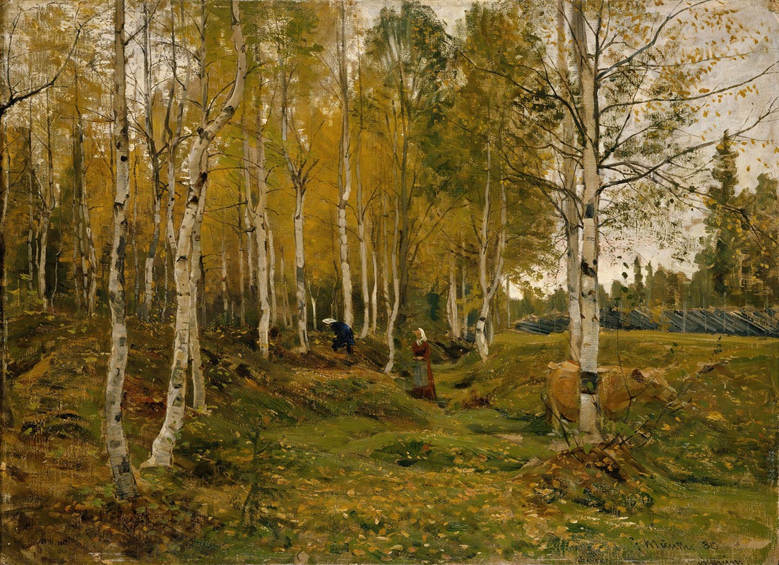 Gerhard Munthe - Birch Trees in Autumn