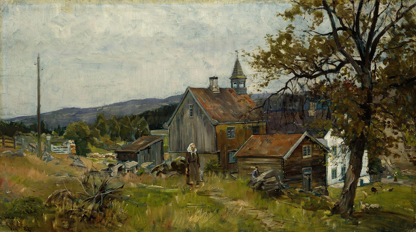 Gerhard Munthe - Farm, Vik at Stange