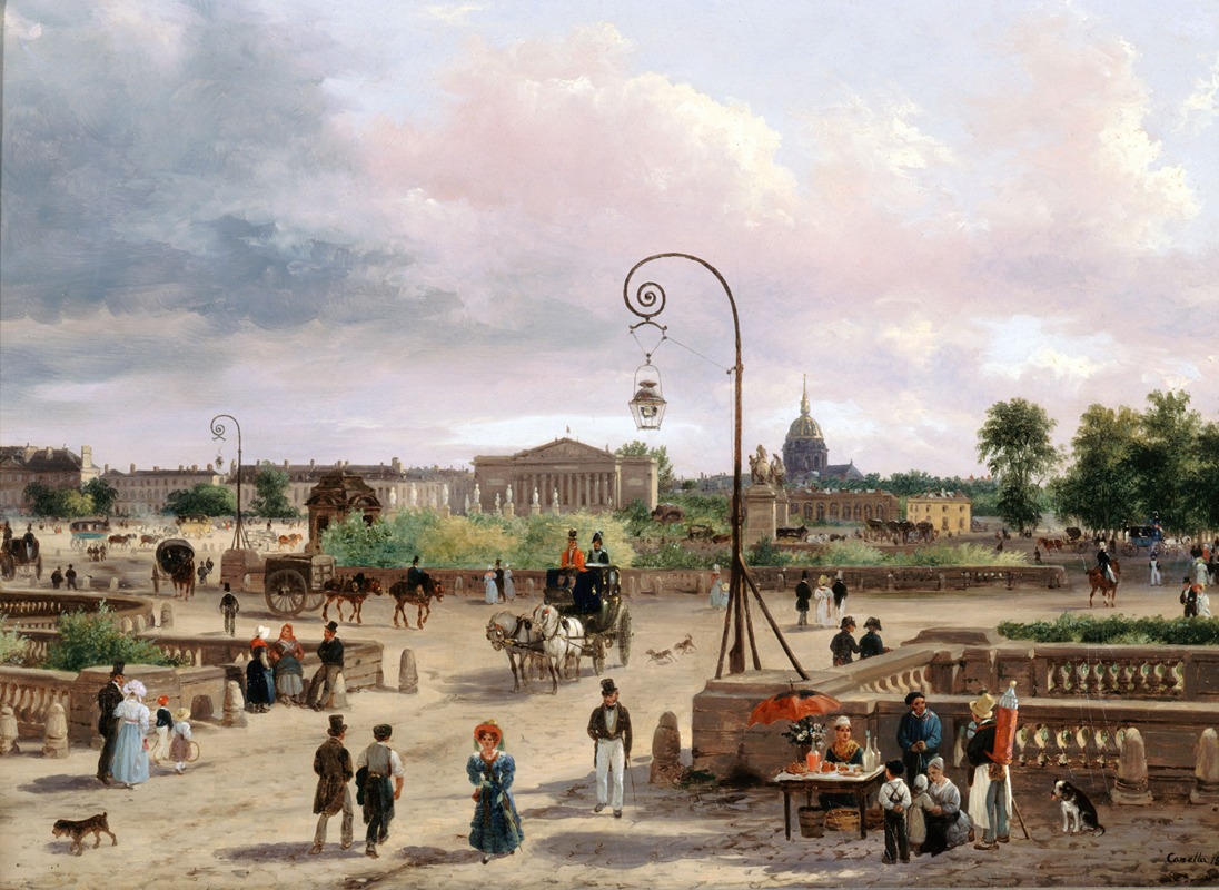 Giuseppe Canella - La place Louis XVI (place de la Concorde) en 1829