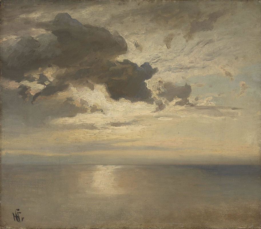 Hans Gude - Cloud Study over the Sea