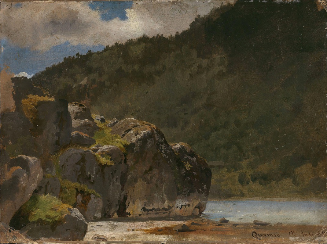 Hans Gude - From Kvamsøy in the Sognefjord