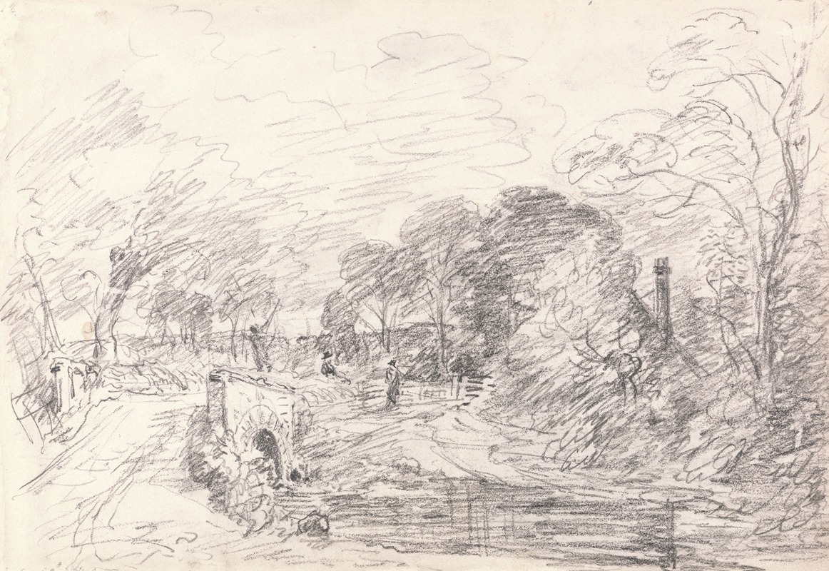 John Constable - A Bridge near Salisbury Court, Perhaps Milford Bridge