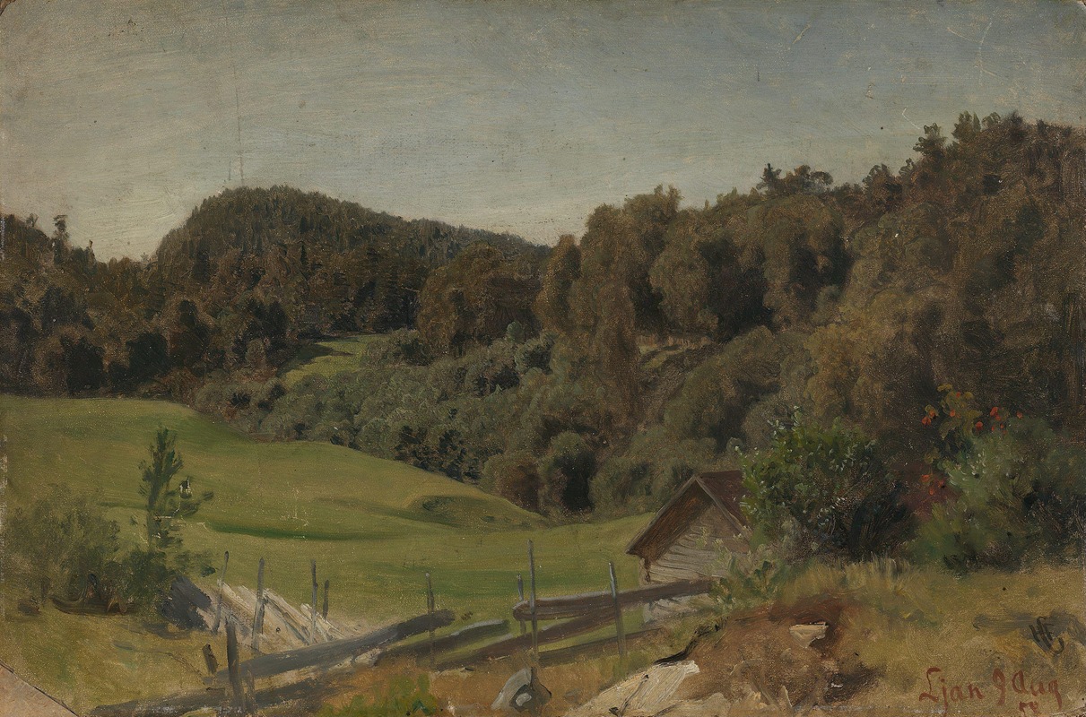 Hans Gude - Landscape at Ljan
