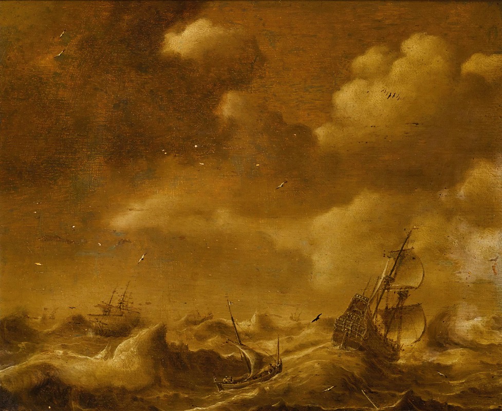 Hendrick van Anthonissen - Shipping in a storm