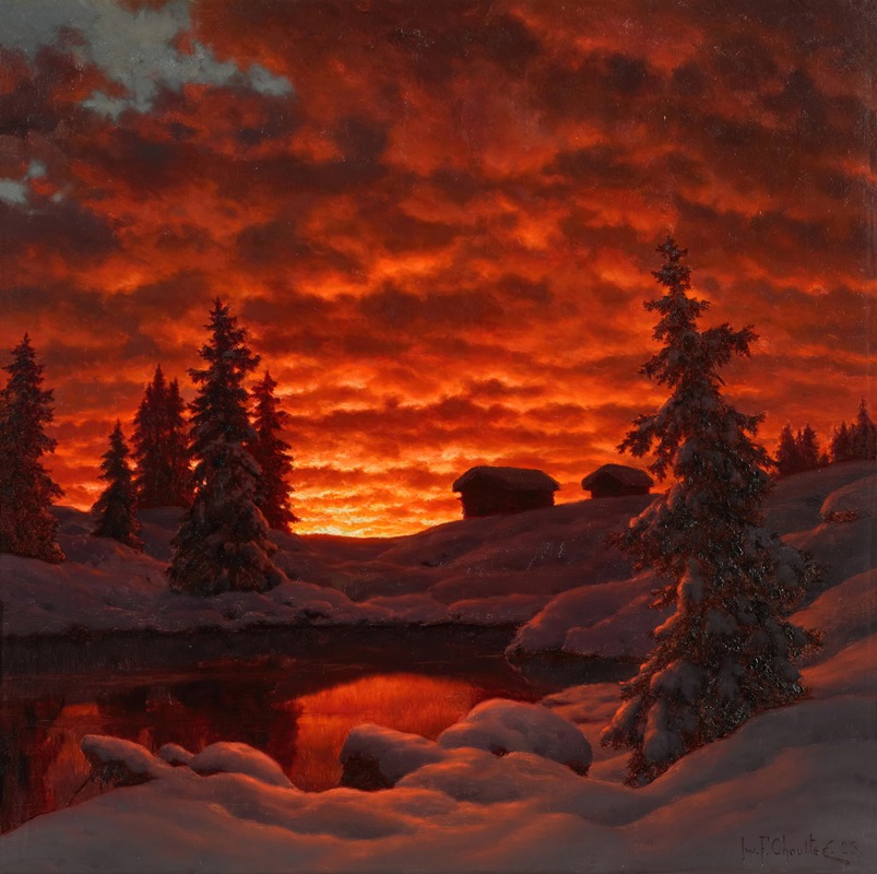 Ivan Fedorovich Choultse - Snowy Sunset
