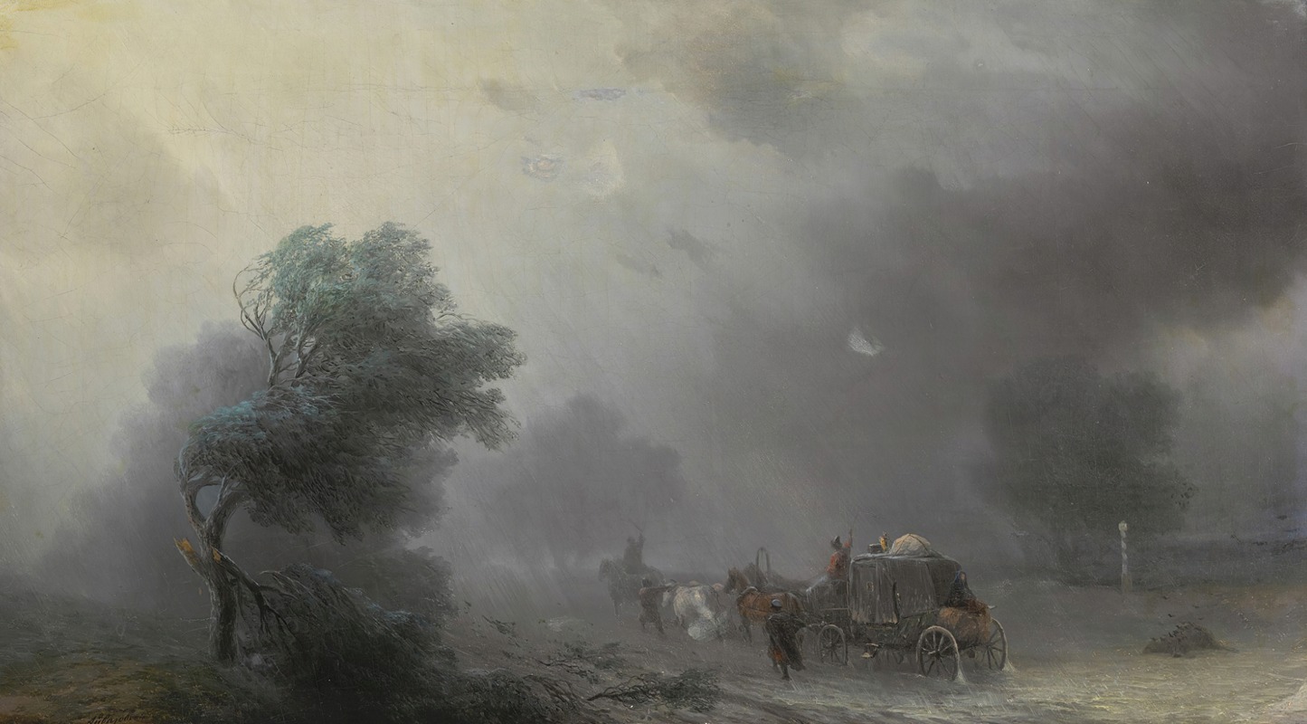 Ivan Konstantinovich Aivazovsky - Carriage in a Storm