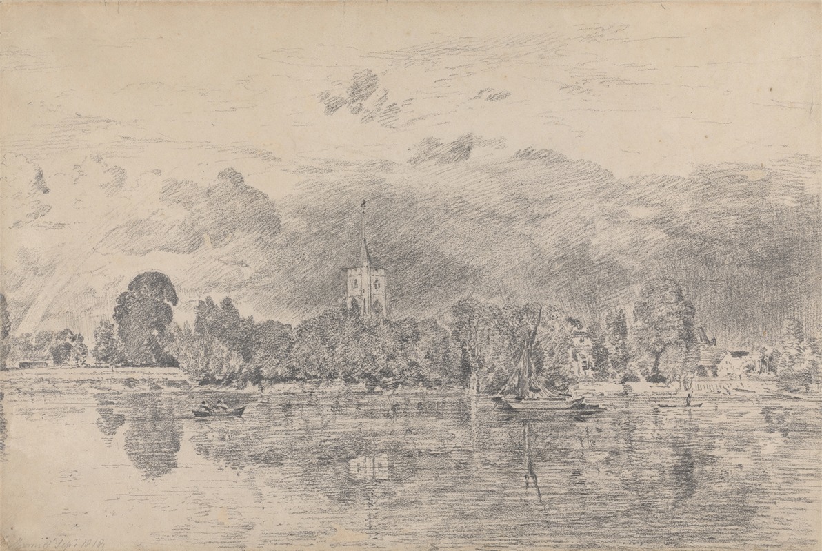 John Constable - Fulham Church from across the River