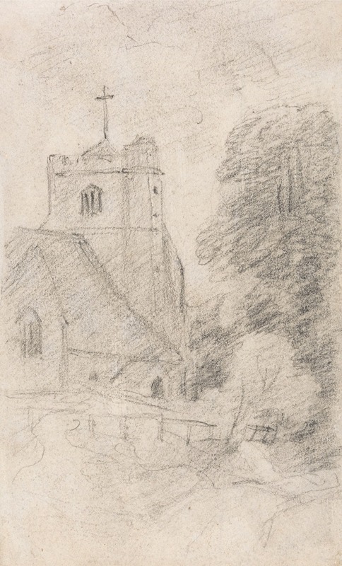 John Constable - Leatherhead Church, Near Epsom, from the Northeast