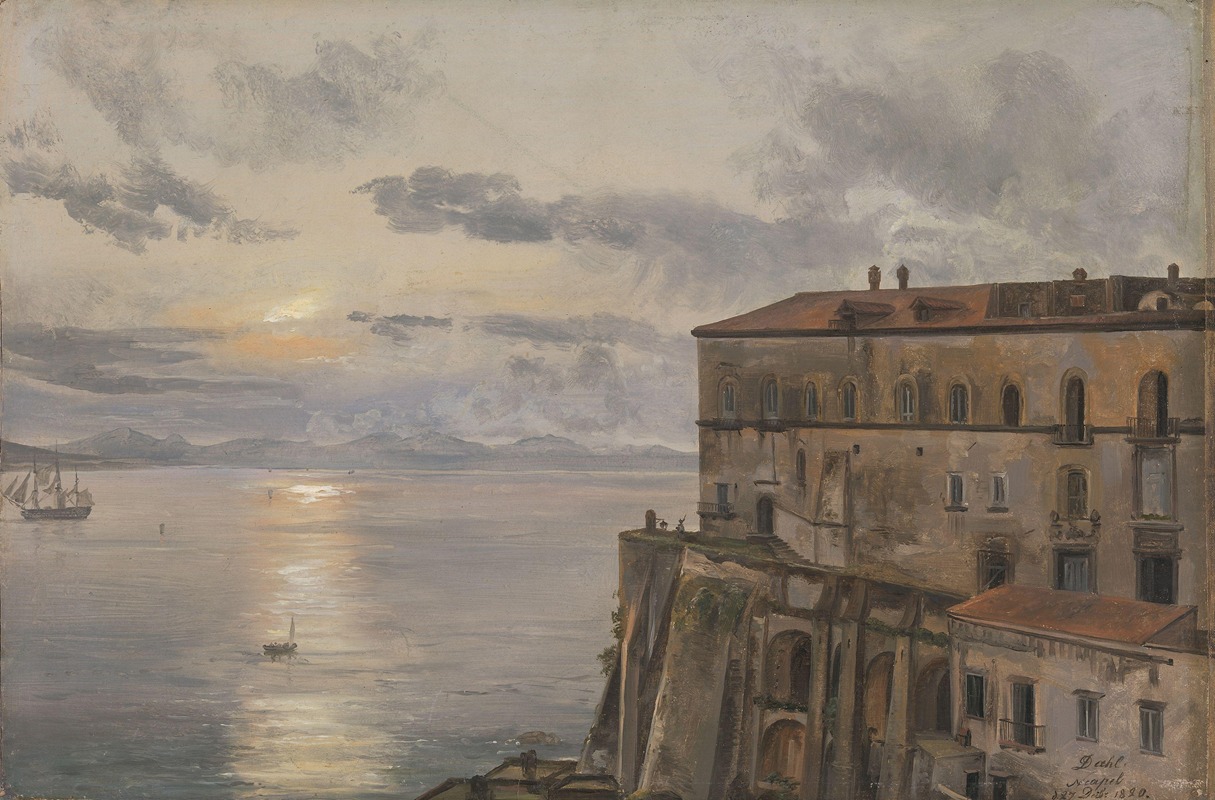 Johan Christian Dahl - The Barracks at Pizzofalcone, Naples