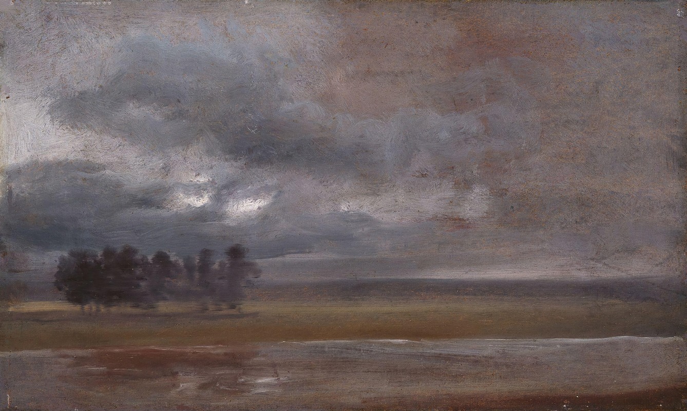 Johan Christian Dahl - The Elbe in Rain