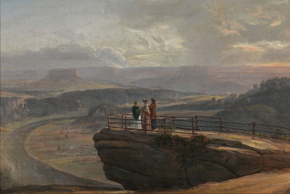 Johan Christian Dahl - View from Bastei