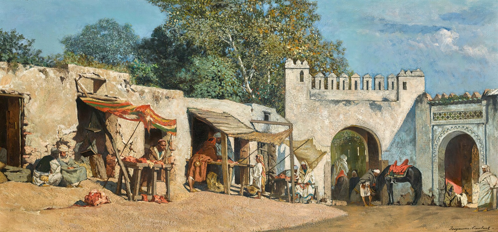 Jean-Joseph-Benjamin Constant - The Bab el Fahs gate, Tangier