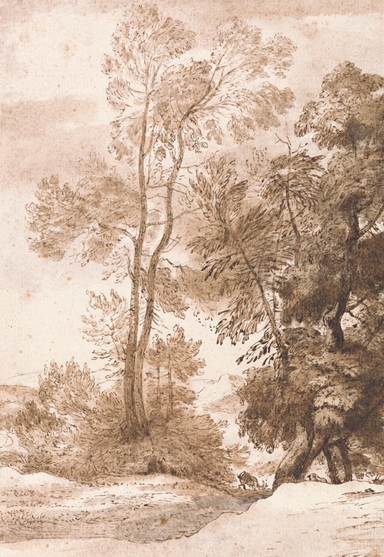 John Constable - Trees and Deer