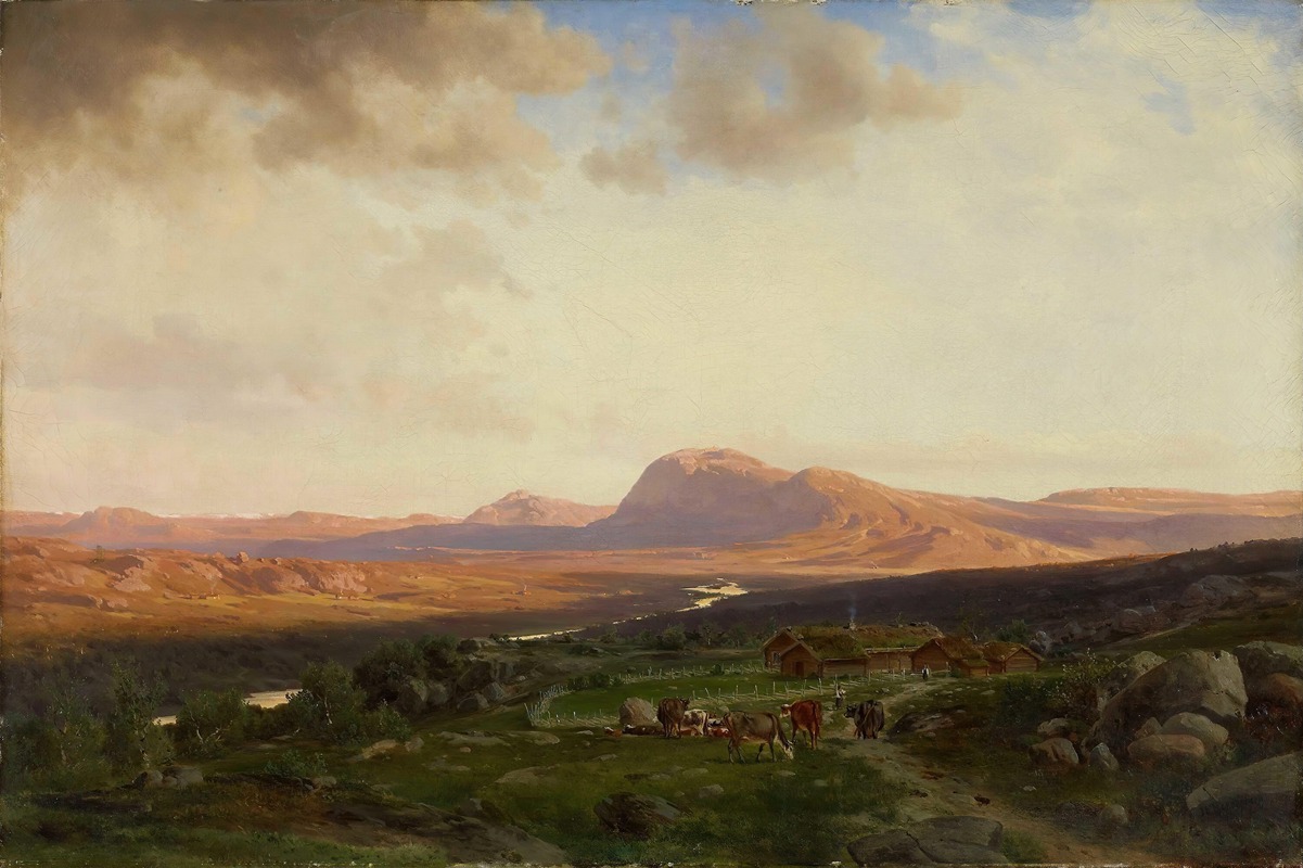 Johan Fredrik Eckersberg - Sunset in the Mountains