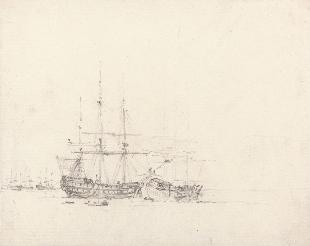 John Constable - Two Ships at Anchor