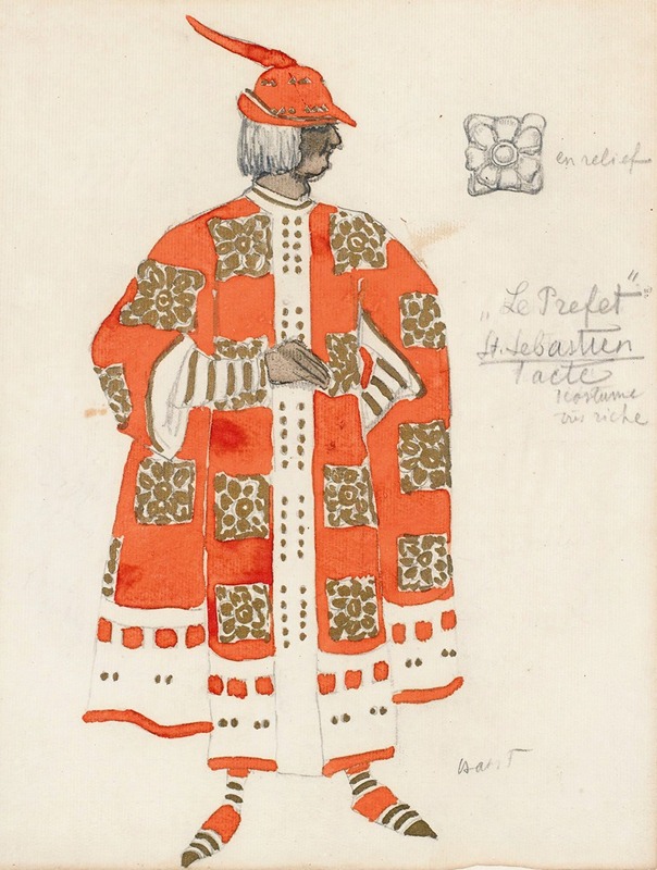 Léon Bakst - Costume Design For Act I Of The Martyrdom Of St. Sebastian