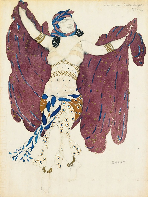 Léon Bakst - Costume Design For A Syrian Dancer In Cleopatra
