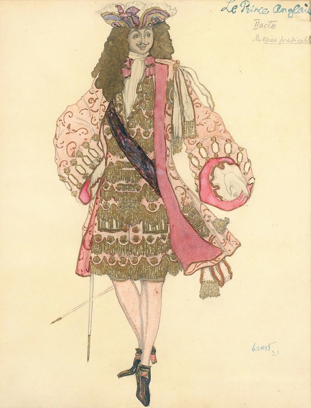 Léon Bakst - Costume Design For Act Ii Of Le Prince Anglais