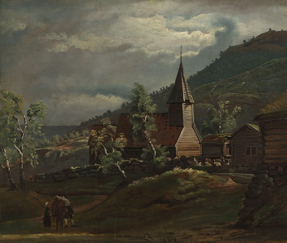 Knud Baade - The Church at Gaupne in Sogn