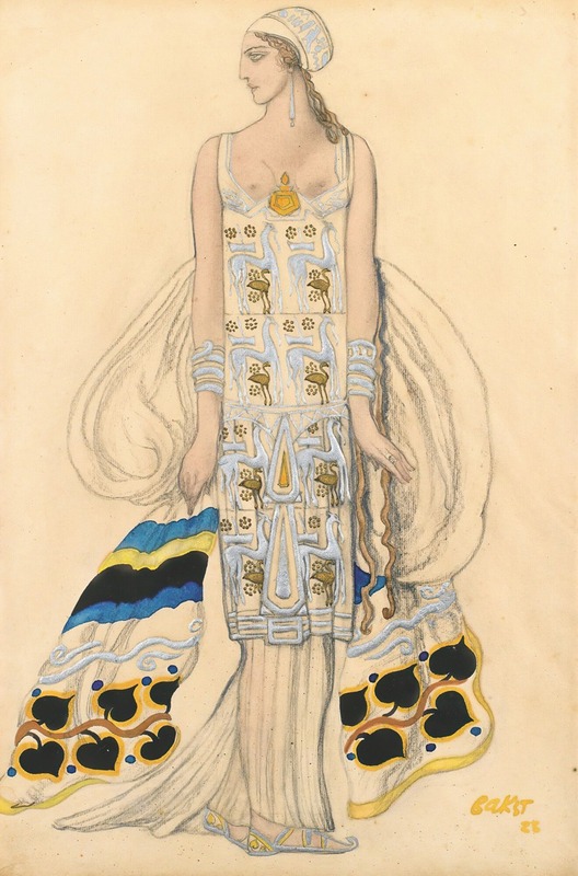 Léon Bakst - Costume Design For Ida Rubinstein In Phèdre