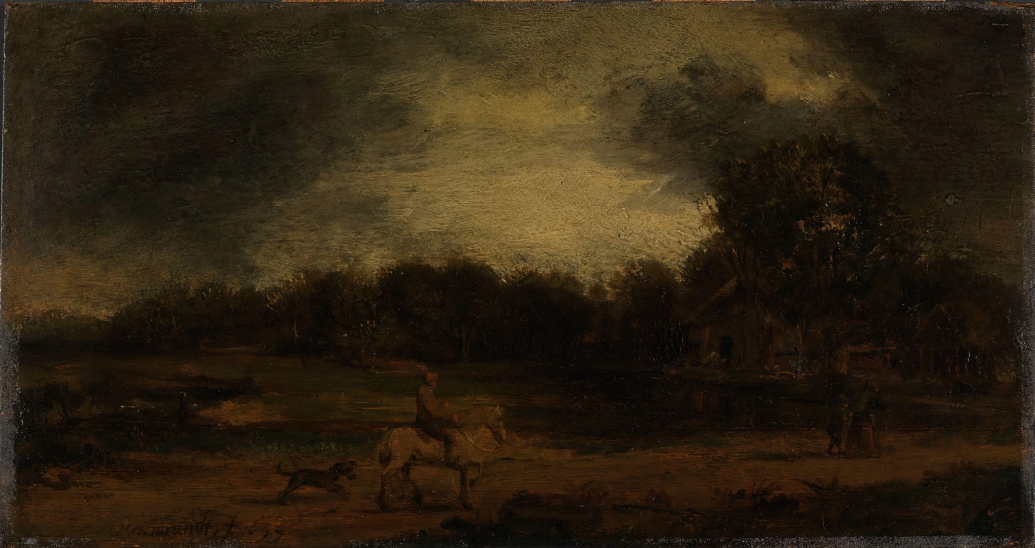 Anonymous - Landscape with a horseman