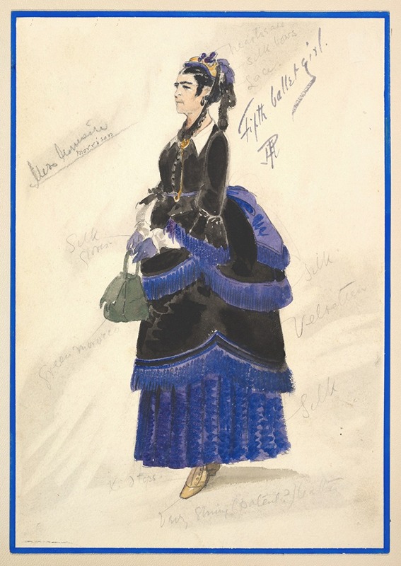 Percy Anderson - Costume Design for ‘Fifth Ballet Girl’ (Long Black Gown)