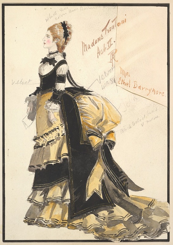 Percy Anderson - Costume Design for ‘Madame Trentoni’, Act II