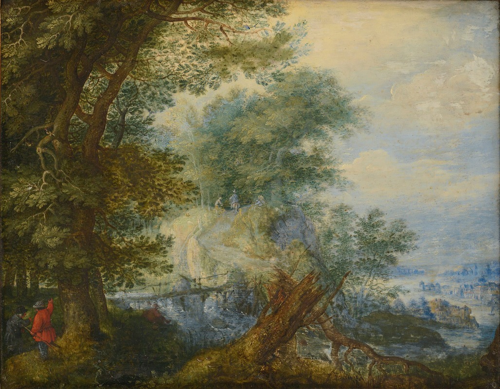 Roelant Savery - Landscape with hunters
