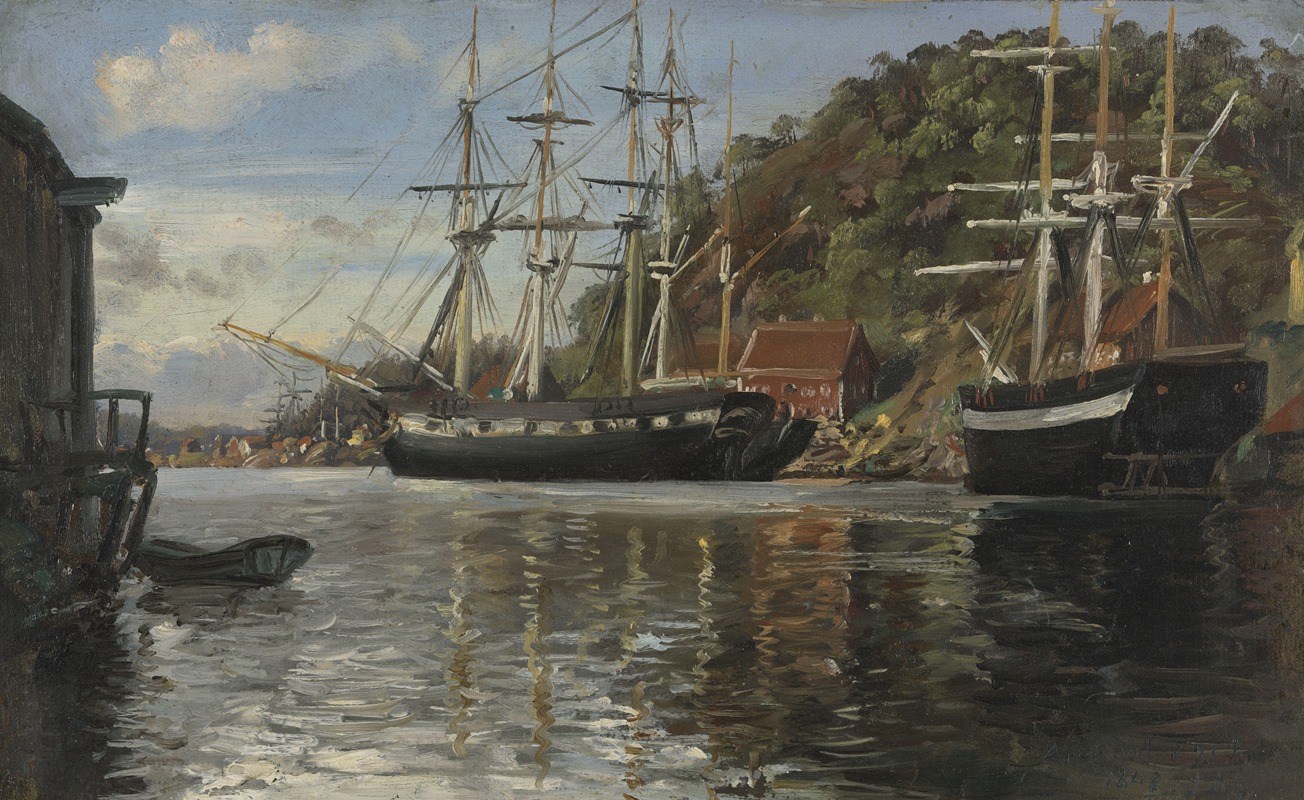 Siegwald Dahl - From the Harbour in Arendal