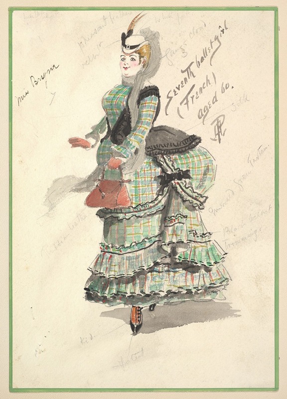 Percy Anderson - Costume Design for ‘Seventh Ballet Girl (French) Aged 60’