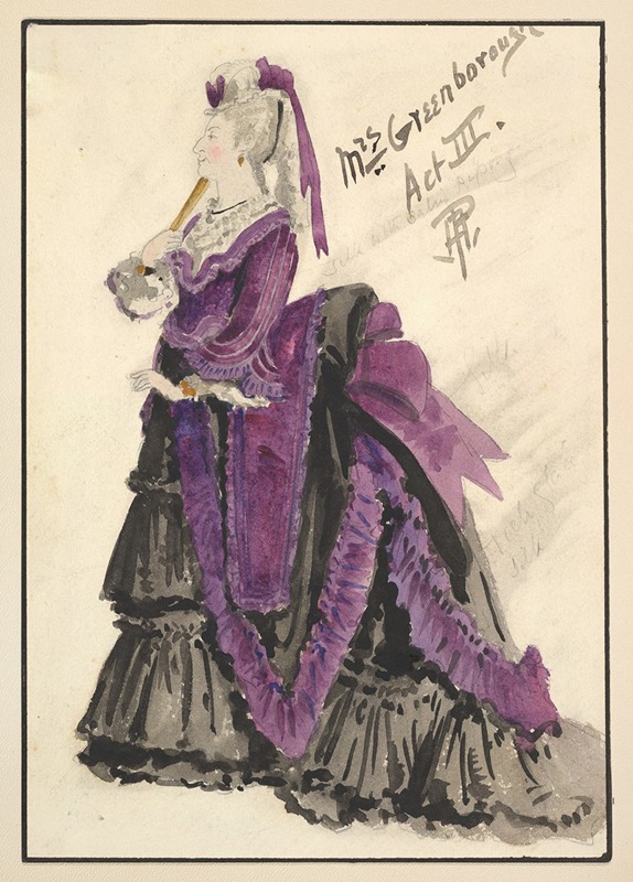 Percy Anderson - Design Costume for ‘Mrs. Greenborough’, Act III