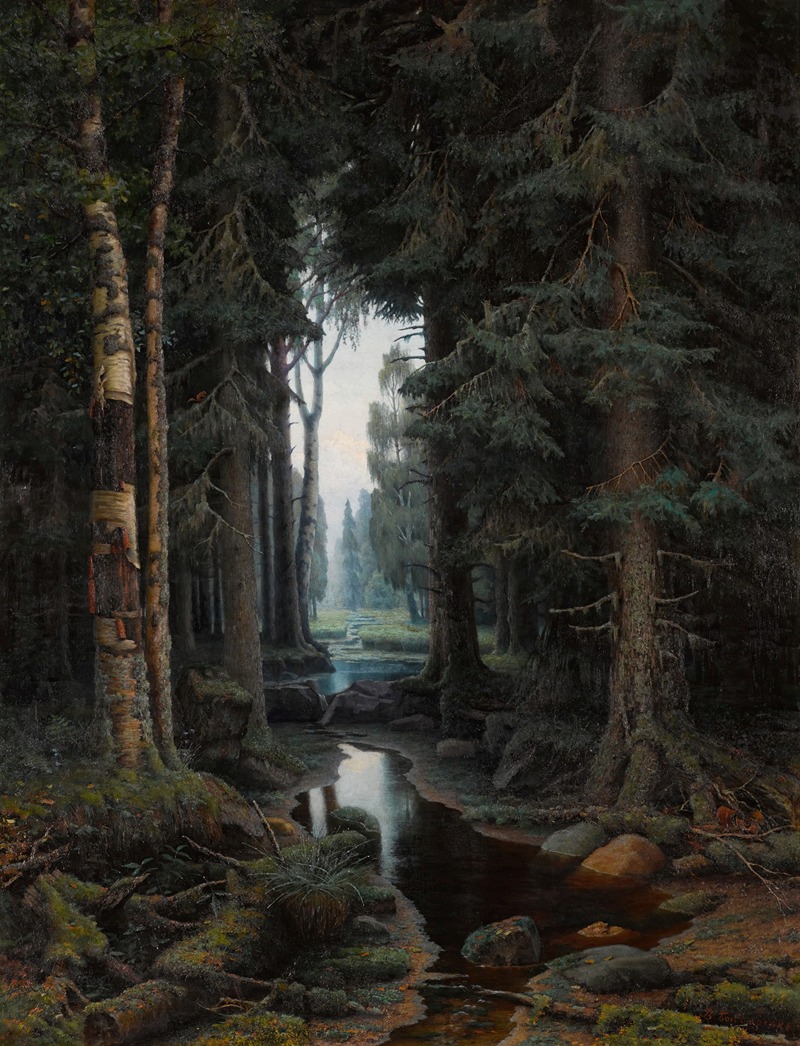 Vladimir Arkhipovich Bondarenko - Forest Stream