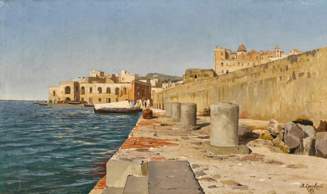 Vladmir Donatovitch Orlovsky - View of the Port at Pozzuoli