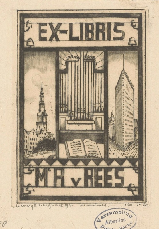 Lodewijk Schelfhout - Ex libris van M.A. van Rees