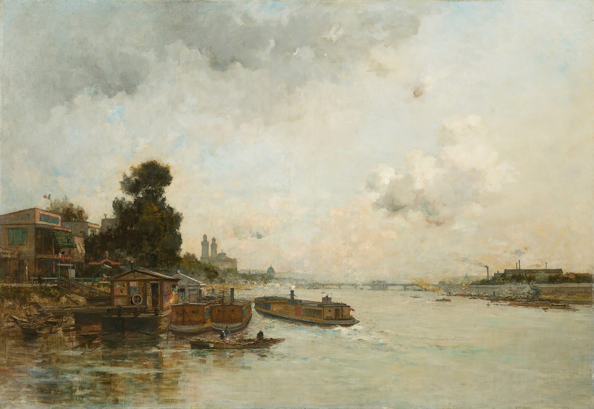 Charles Lapostolet - View Of The Seine, Paris