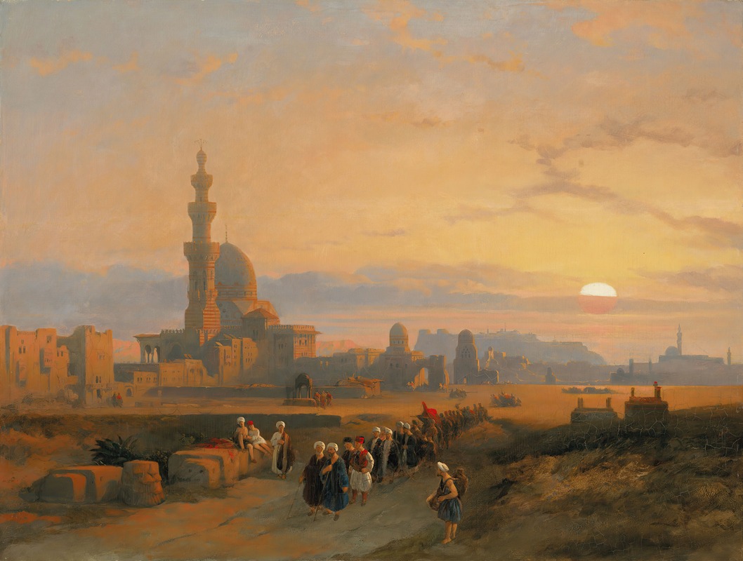 David Roberts - Procession before the tombs of the Caliphs, Grand Cairo