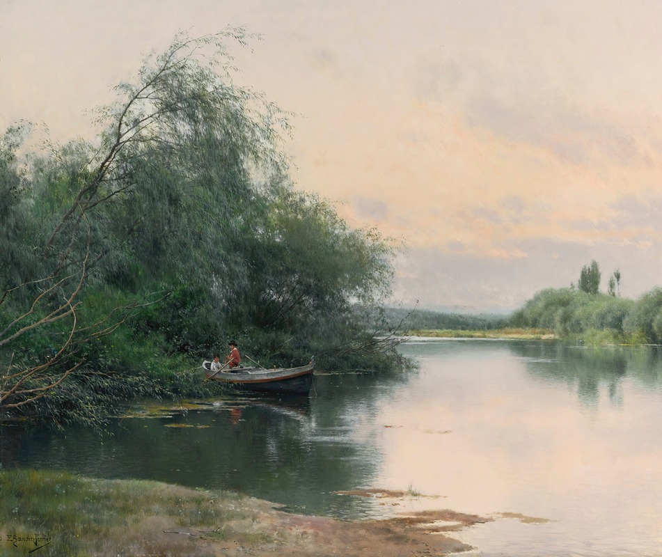 Emilio Sánchez-Perrier - A quiet afternoon on the river